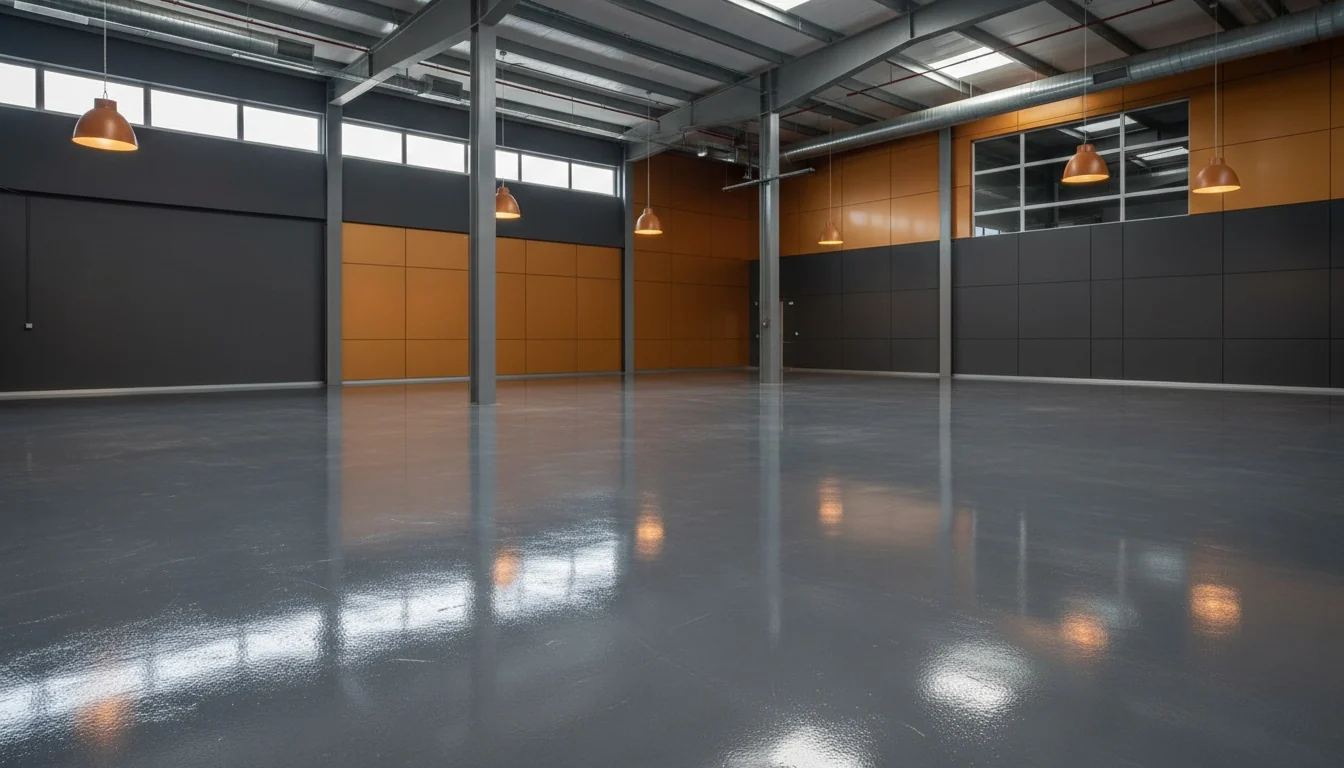 Seamless high-build epoxy floor in a Midrand logistics warehouse